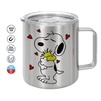 Snoopy Love, Κούπα Ανοξείδωτη διπλού τοιχώματος 300ml