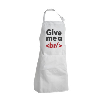 Give me a <br/>, Adult Chef Apron (with sliders and 2 pockets)