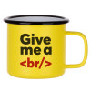 Metallic enamel MATT Yellow cup 360ml