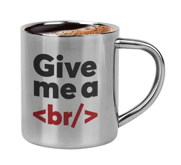 Give me a <br/> — Κουπάκι μεταλλικό διπλού τοιχώματος για espresso (220ml)