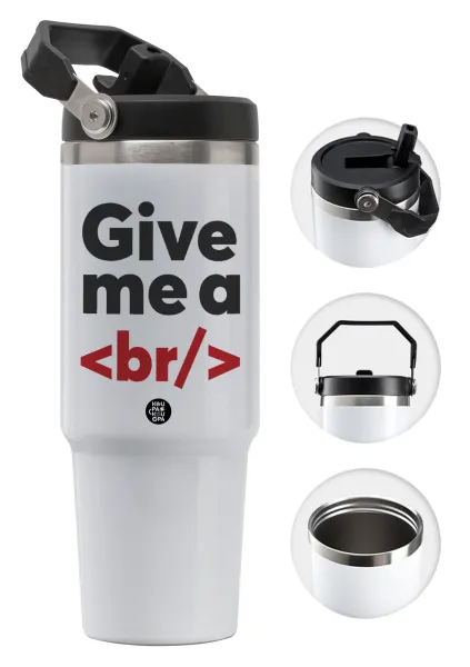 Give me a <br/> — 30oz stainless Steel Tumbler with Handle