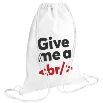 Give me a <br/>, Backpack pouch GYMBAG white (28x40cm)
