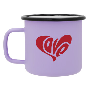 Love, Κούπα Μεταλλική εμαγιέ ΜΑΤ Light Pastel Purple 360ml