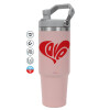 Pink color, 890ml (30oz) stainless Steel Tumbler with Handle