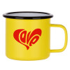 Metallic enamel MATT Yellow cup 360ml