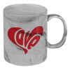 Mug ceramic marble style, 330ml