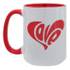 Κούπα Mega 15oz, κεραμική Κόκκινη, 450ml