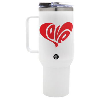 Love, Mega Stainless steel Tumbler with lid, double wall 1,2L