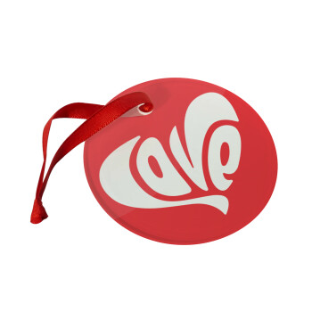 Love, Christmas ornament glass 9cm