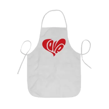 Love, Ποδιά Σεφ ολόσωμη κοντή  Παιδική (44x62cm)