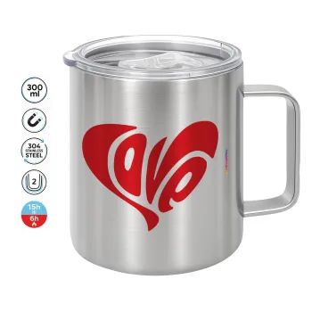 Love, Κούπα Ανοξείδωτη διπλού τοιχώματος 300ml