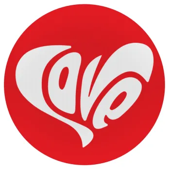 Love, Mousepad Στρογγυλό 20cm