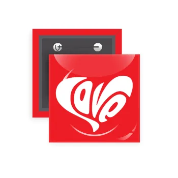 Love, Κονκάρδα παραμάνα τετράγωνη 5x5cm