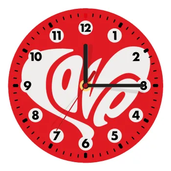 Love, Wooden wall clock (20cm)