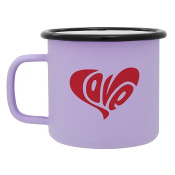 Love, Κούπα Μεταλλική εμαγιέ ΜΑΤ Light Pastel Purple 360ml