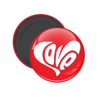 Love, Μαγνητάκι ψυγείου στρογγυλό διάστασης 5cm