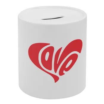 Love, Κουμπαράς πορσελάνης με τάπα