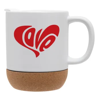 Love, Ceramic coffee mug Cork (MAT), 330ml