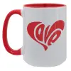 Κούπα Mega 15oz, κεραμική Κόκκινη, 450ml