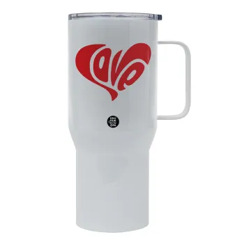 Love, Mega Stainless steel Tumbler with lid, double wall 750L