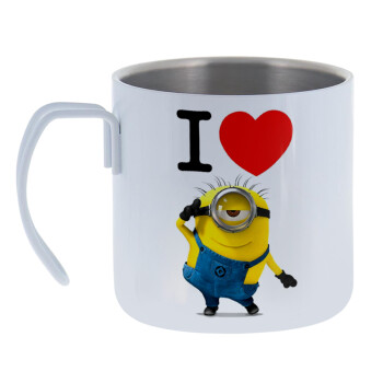 I love by minion, Mug Stainless steel double wall 400ml