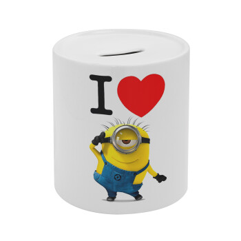 I love by minion, Κουμπαράς πορσελάνης με τάπα