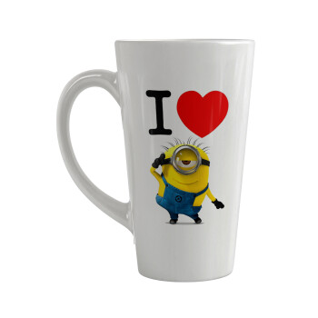 I love by minion, Κούπα κωνική Latte Μεγάλη, κεραμική, 450ml