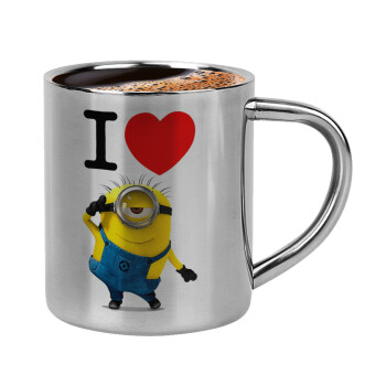 I love by minion, Double-wall metal cup for espresso (220ml)