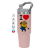 Pink color, 890ml (30oz) stainless Steel Tumbler with Handle