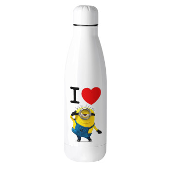 I love by minion, Metal mug thermos (Stainless steel), 500ml