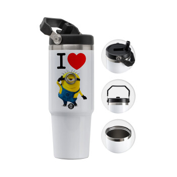 I love by minion, Θερμός Ανοξείδωτο 30oz με χερούλι