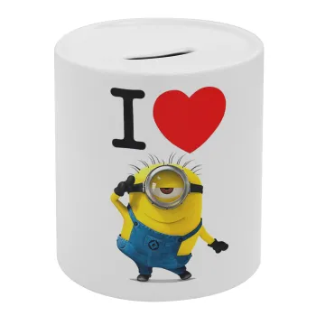 I love by minion, Κουμπαράς πορσελάνης με τάπα