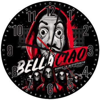 Bella Ciao  Somos La resistencia, Ρολόι τοίχου ξύλινο (30cm)