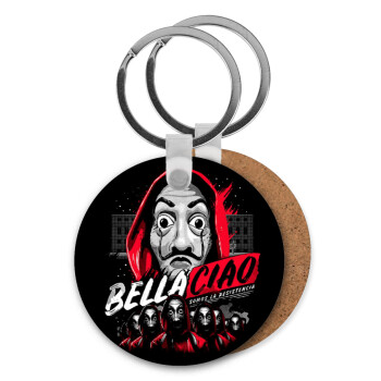 Bella Ciao  Somos La resistencia, Μπρελόκ Ξύλινο στρογγυλό MDF Φ5cm