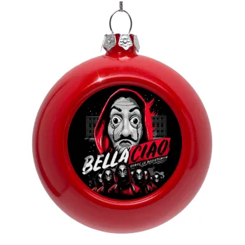 Bella Ciao  Somos La resistencia, Red Christmas tree ornament bauble 8cm
