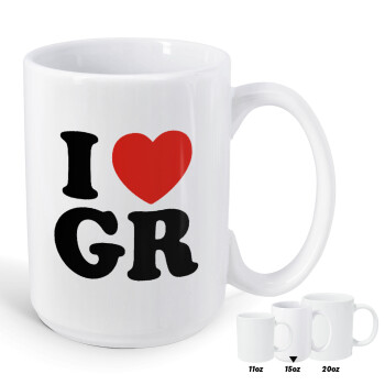 I Love GR, Κούπα Mega, κεραμική, 450ml