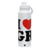 1L Stainless Steel Thermal Bottle with Phone Holder & Double Wall Insulation