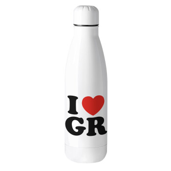 I Love GR, Metal mug thermos (Stainless steel), 500ml