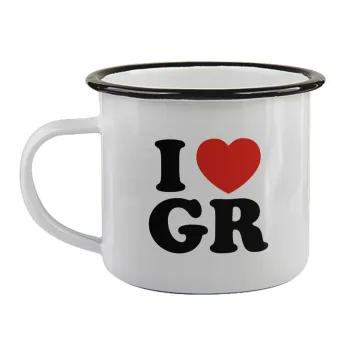 I Love GR, Κούπα εμαγιέ με μαύρο χείλος 360ml