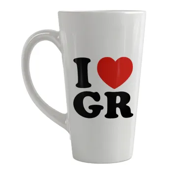 I Love GR, Κούπα κωνική Latte Μεγάλη, κεραμική, 450ml