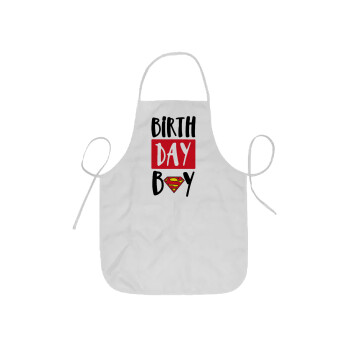 Birth day Boy (superman), Ποδιά Σεφ ολόσωμη κοντή  Παιδική (44x62cm)
