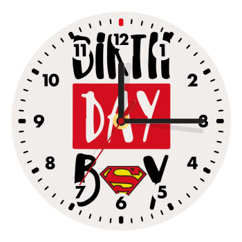 Birth day Boy (superman), Wooden wall clock (20cm)