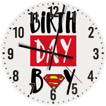 Birth day Boy (superman), Ρολόι τοίχου ξύλινο (30cm)