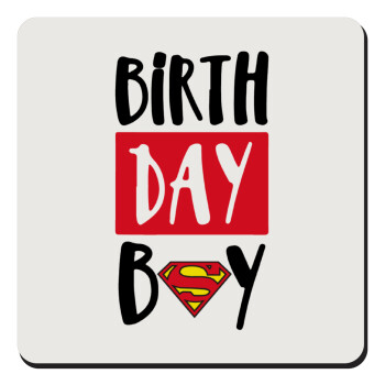 Birth day Boy (superman), Τετράγωνο μαγνητάκι ξύλινο 9x9cm