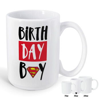 Birth day Boy (superman), Κούπα Mega, κεραμική, 450ml