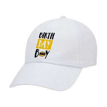 Birth day Boy (batman), Καπέλο Baseball Λευκό (5-φύλλο, unisex)