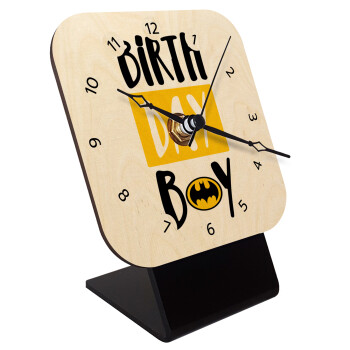 Birth day Boy (batman), Επιτραπέζιο ρολόι σε φυσικό ξύλο (10cm)