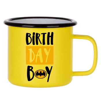 Birth day Boy (batman), Κούπα Μεταλλική εμαγιέ ΜΑΤ Κίτρινη 360ml