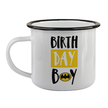 Birth day Boy (batman), Κούπα εμαγιέ με μαύρο χείλος 360ml