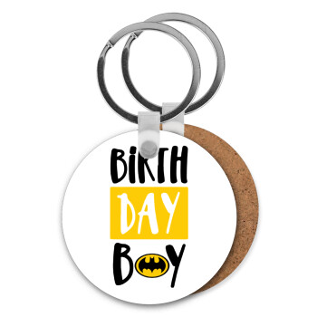 Birth day Boy (batman), Μπρελόκ Ξύλινο στρογγυλό MDF Φ5cm